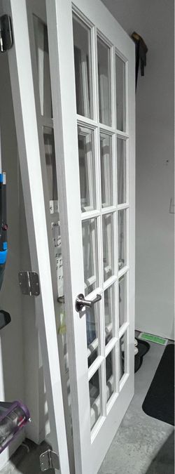 French Double Doors w/ Glass & Hardware - Like New