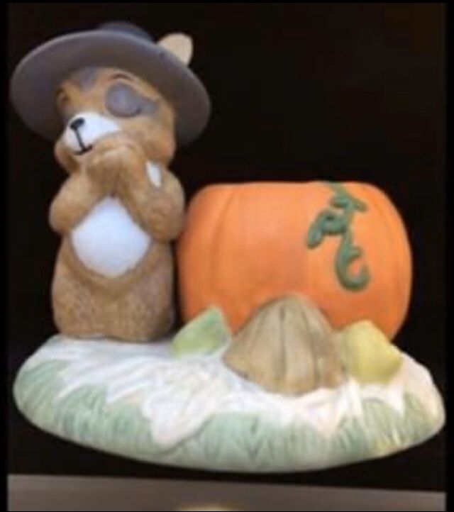 Racoon Pilgrim Taper Candle Holder - House of Lloyd 1991