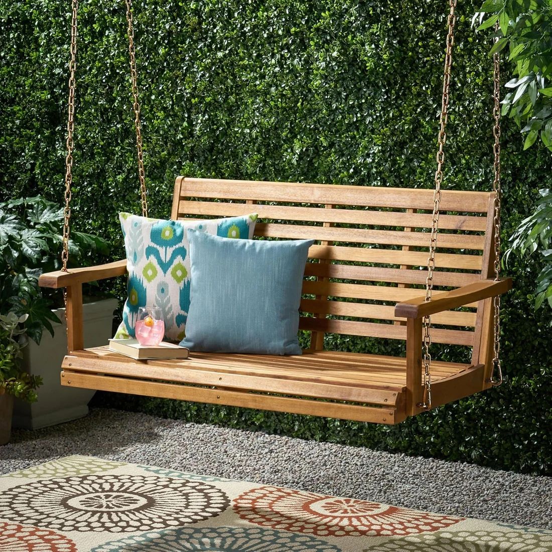 Tasmania Acacia Wood Porch Swing