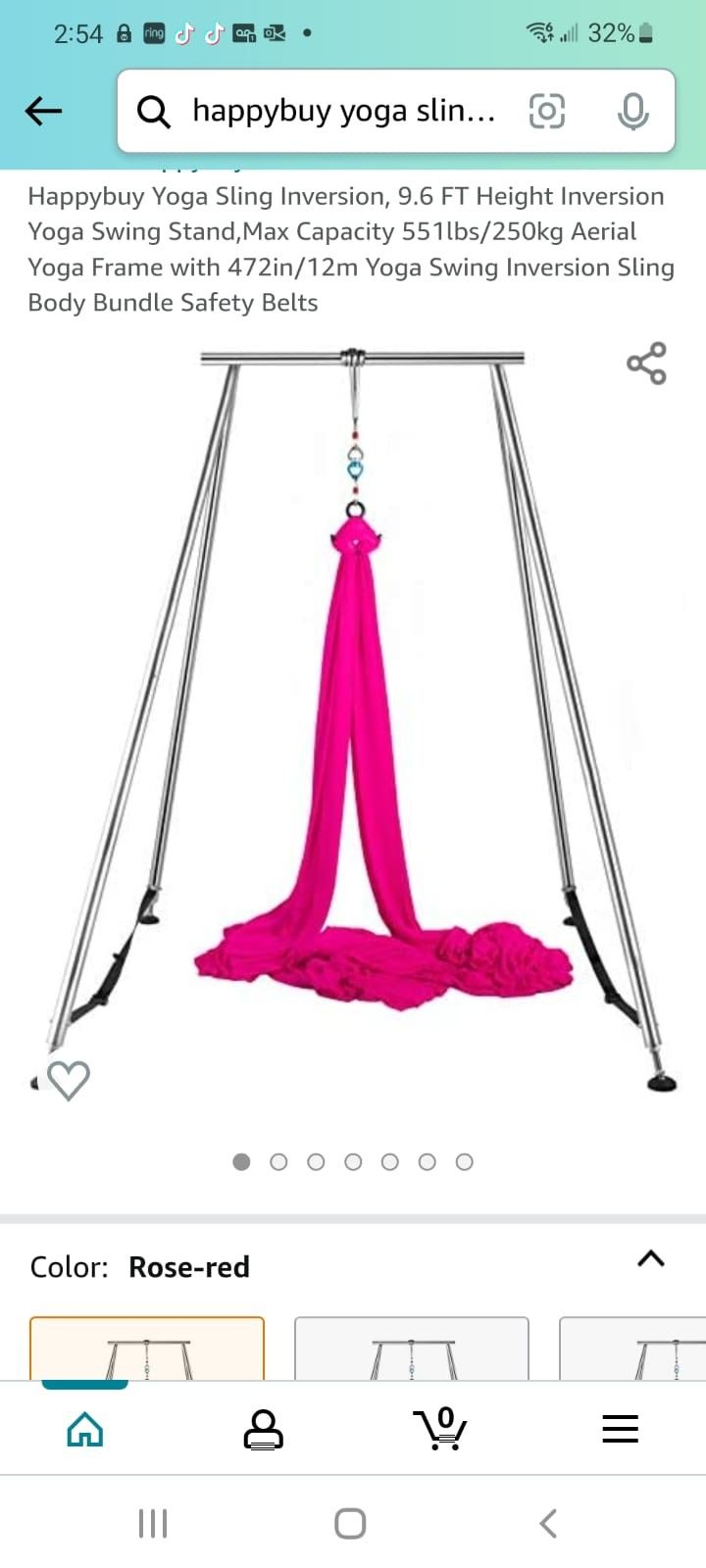 Yoga Sling Inversion 9.6 Ft H Inversion Yoga Swing Stand