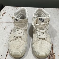 VANS SKATE HI CLASSIC SKATEBOARDING SHOES WHITE