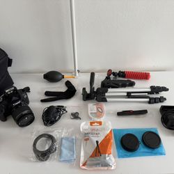 Canon EOS 4000D Full Kit + Tripods + Bag