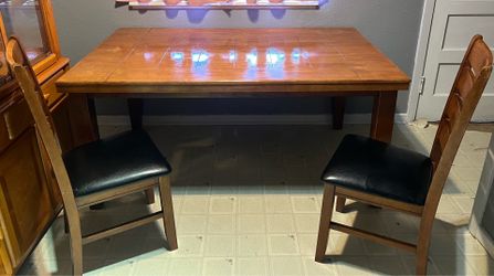 Wooden table and chairs