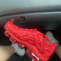 Size 11 red Air Vapormaxes. Worn one time in great condition. Rep box 