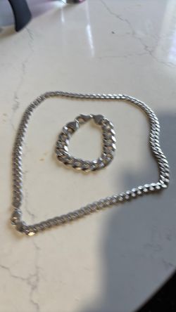 Silver 925 Italy chain, and bracelet