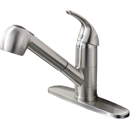 Low Profile Kitchen Faucet with Pull Out Sprayer