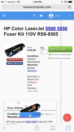 Printer fuser kit hp laser jet 5500 5550 4600