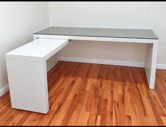 White L-Shaped Desk