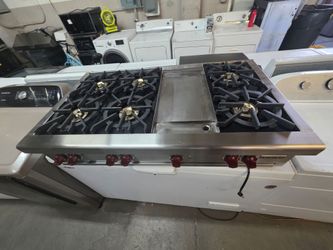 48" WOLF GAS RANGE TOP STAINLESS STEEL