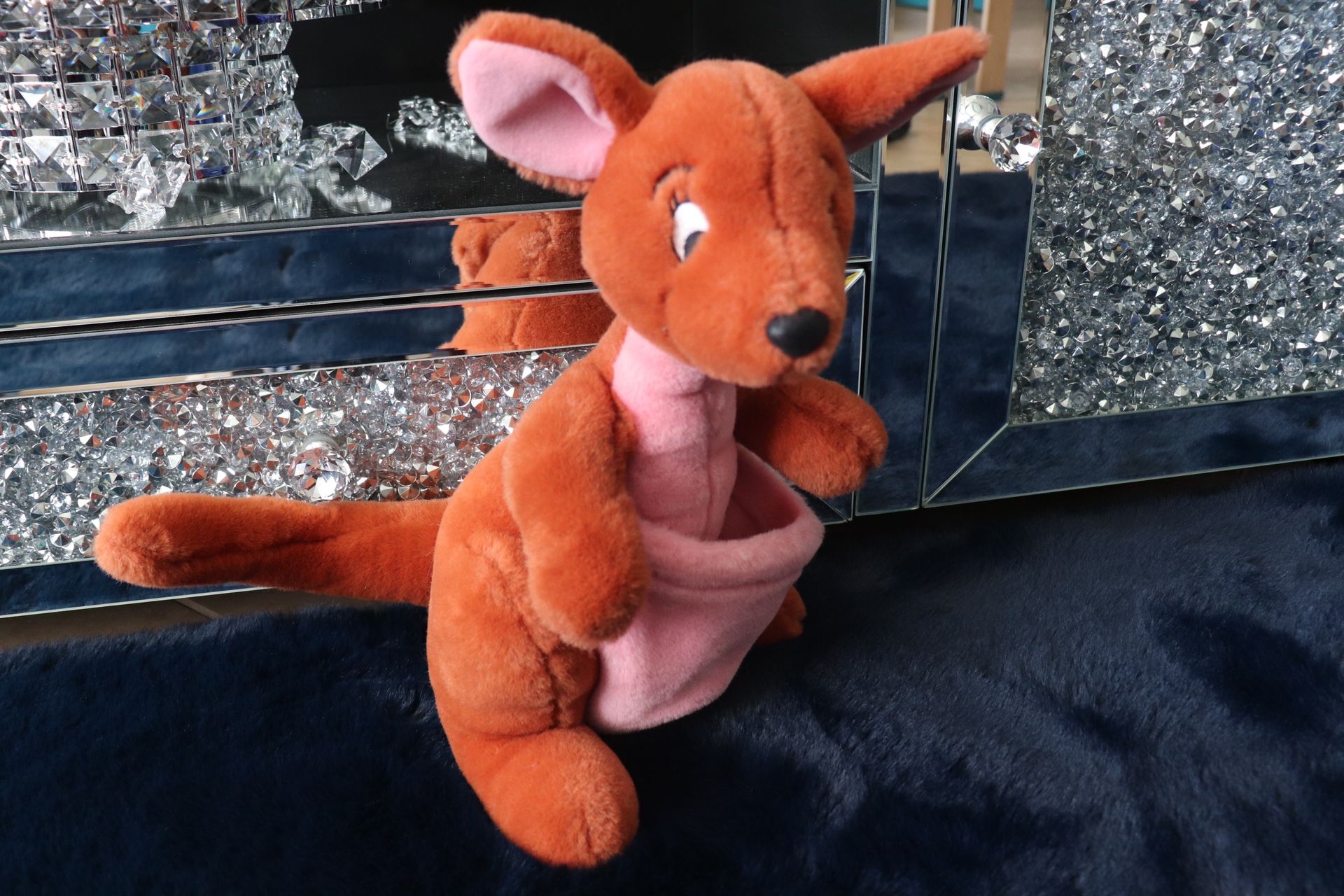 Winnie the Pooh Vintage Kanga Plush Doll With A Pouch To Store Small Items In