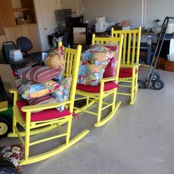 Set Of 3 Rocking Chair 