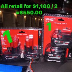 Milwaukee Batteries Brand new