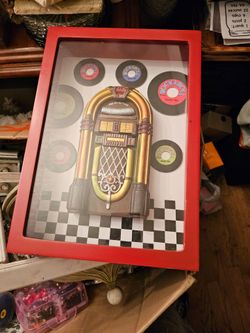Vintage jukebox shadow box.
