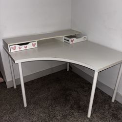 White IKEA Desk