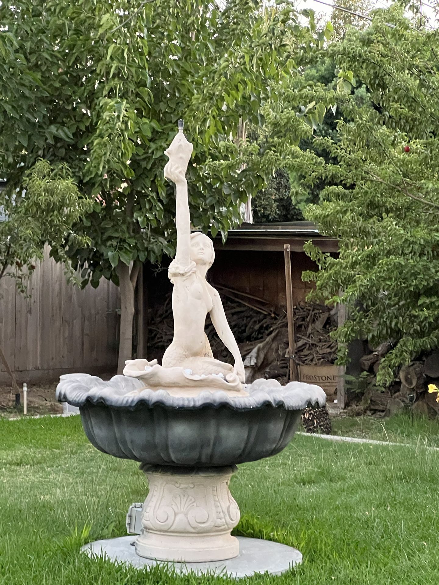 Large Mermaid Working Fountain Approx 5”8
