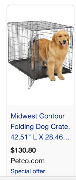 Large Midwest Contour Folding Dog Crate