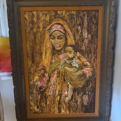 Mary Angela Mid Century Signed Canvas Painting 