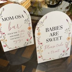 Wooden Baby Shower Signs 