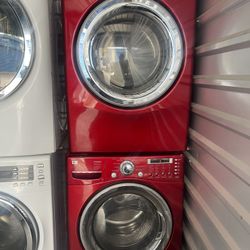 LG Washer And Dryer Set ( Red In Color) 