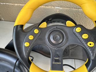 MC2 Mad Catz Universal Racing Steering Wheel And Pedals Xbox PlayStation GameCub