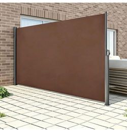 Retractable Side Awning, Outdoor Privacy Screen for Patio, Pool, Terrace Wind Screens Divider, Dark Grey,(Brown,200 * 500cm)