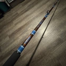 Super Seeker Salty Crew Salt Water Fishing Rod. 7’ 40-60 Pulls Like A 80. 
