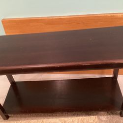 Nice Mahogany Sofa Table With Bottom Shelf Asking $250. Obo 