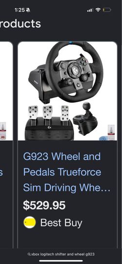 Xbox g923 Logitech wheel with pedals and shifter included