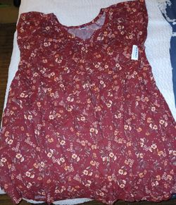 Womens 4X Burnt Orange Dress - Old Navy