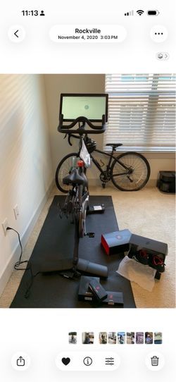 Peloton Bike + Shoes + Weights + Mat — Used Once — Like New — $850 OBO