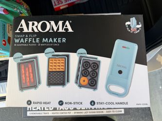Aroma swap and flip Waffle Griddle Donut Maker  baby blue color