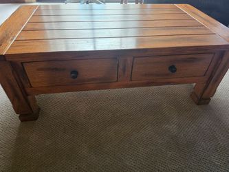 Solid wood coffee table