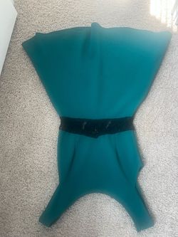 Charlotte Rose green dress with black lace