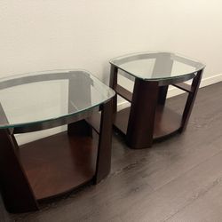 2 Brown Side Tables