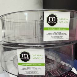 mDesign Lazy Susan Turntable Divided Spinner for Kitchen/Bathroom, Pantry, Fridge, $15 each