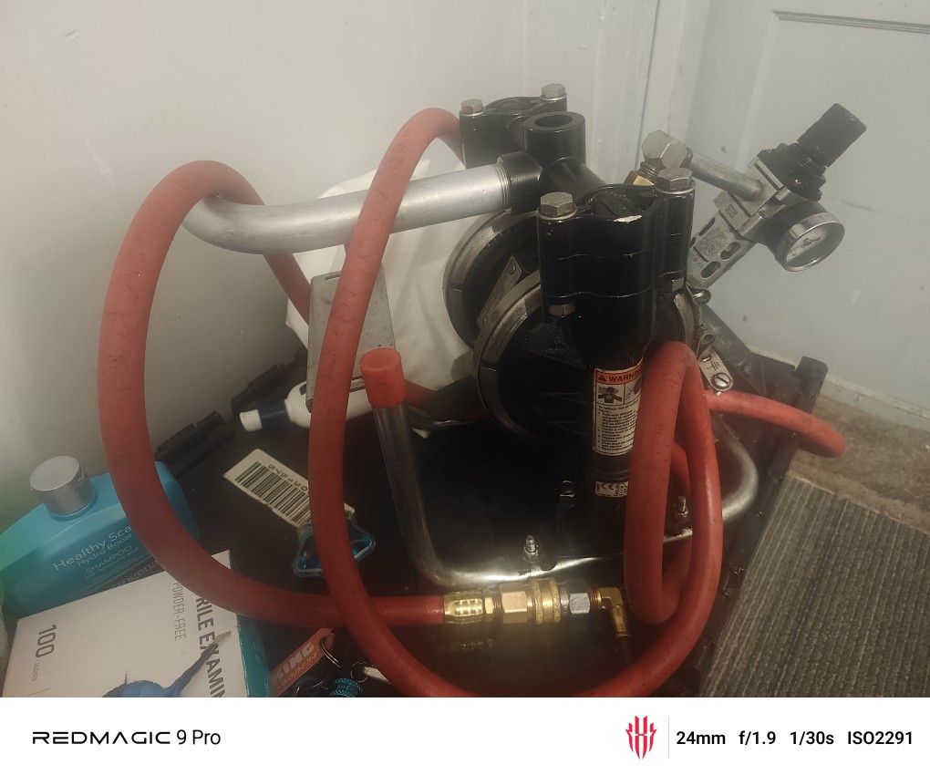 Graco Husky 307 air-operated double diaphragm pump.