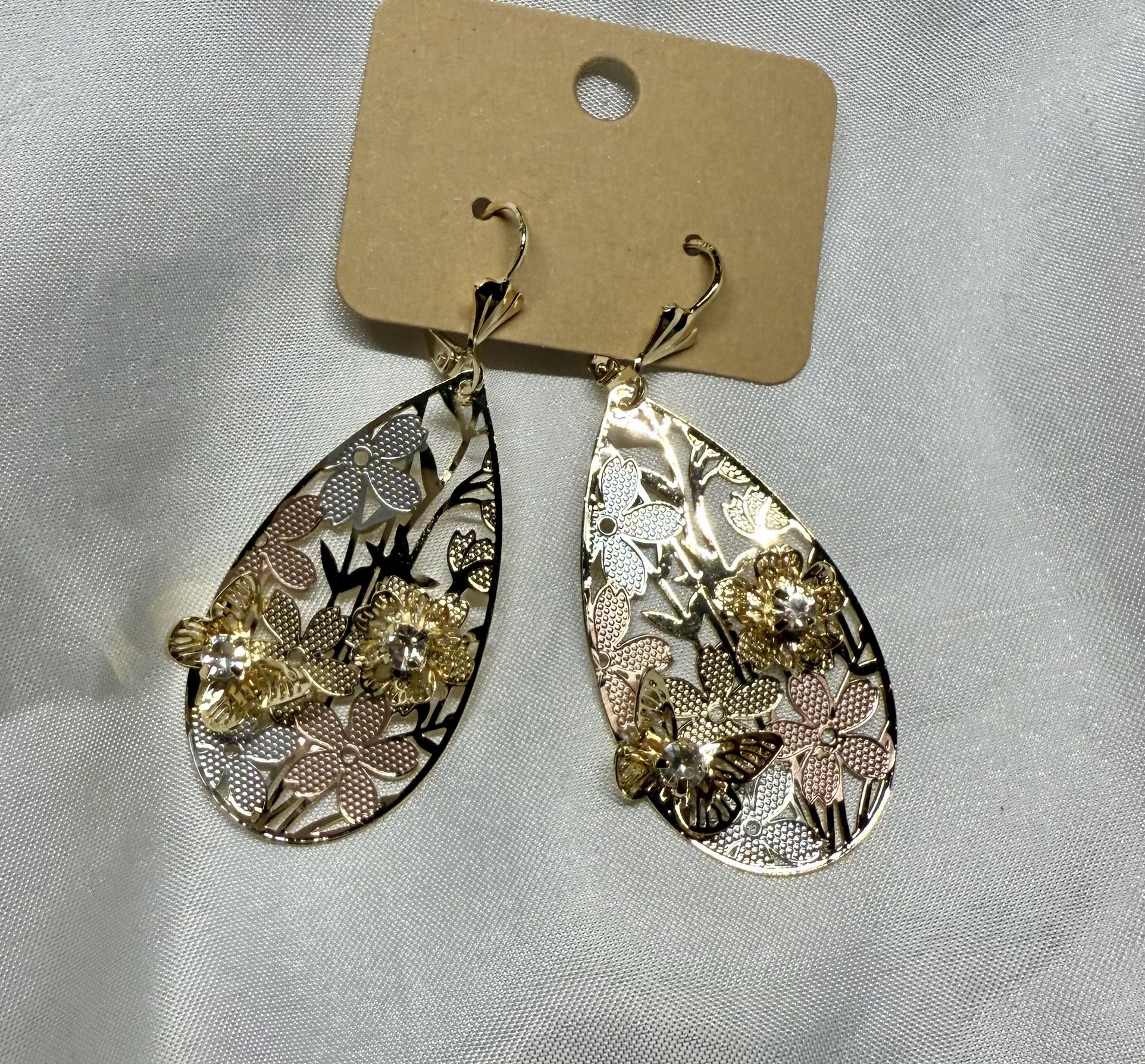 Gold Plated Dangle Earrings
