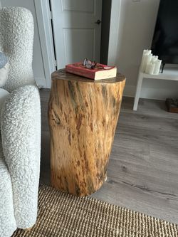 Solid Pine Wood Side Table