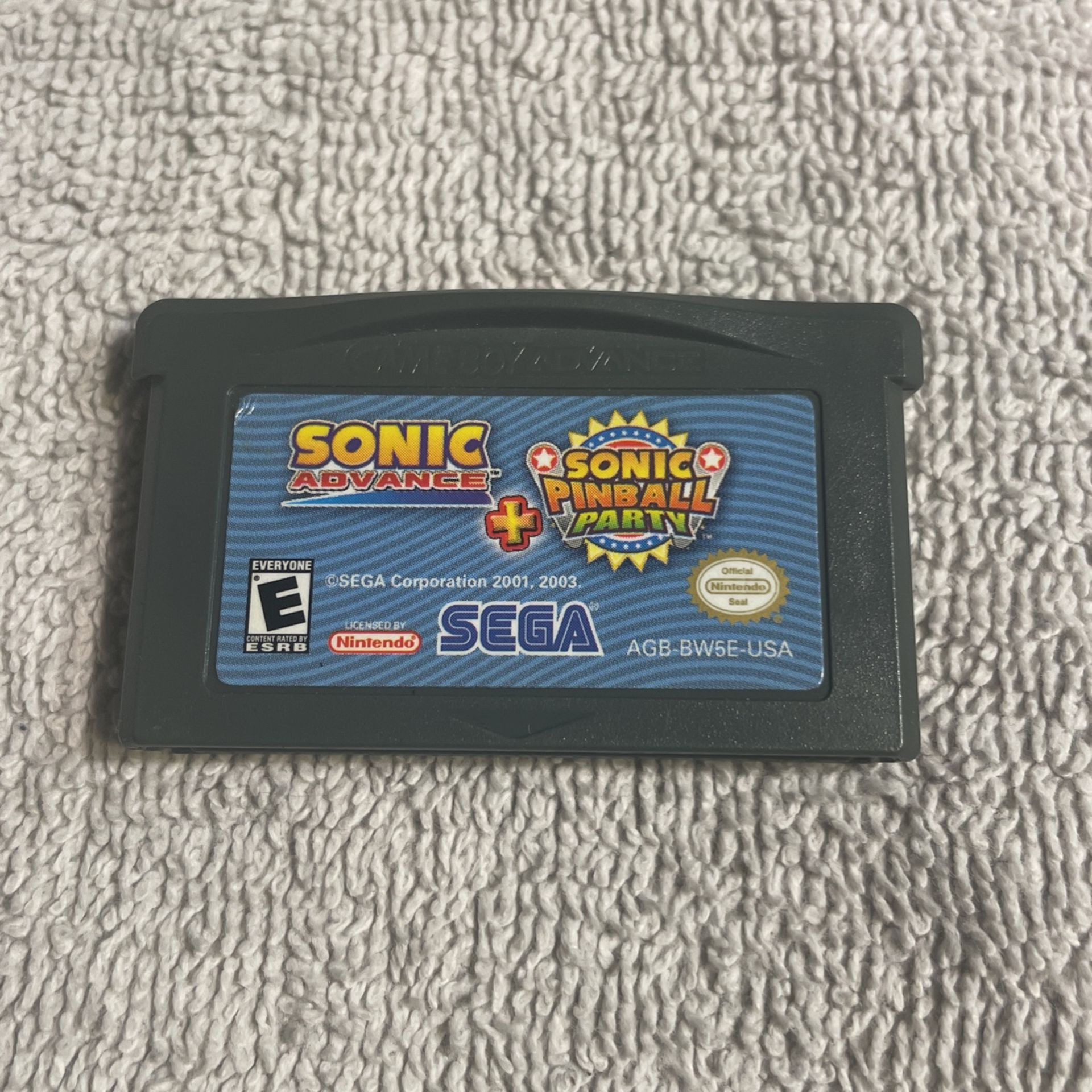 Sonic Advance + Pinball Party GBA Game For Sale