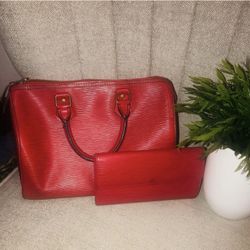 Louis Vuitton Epi Red Speedy 25