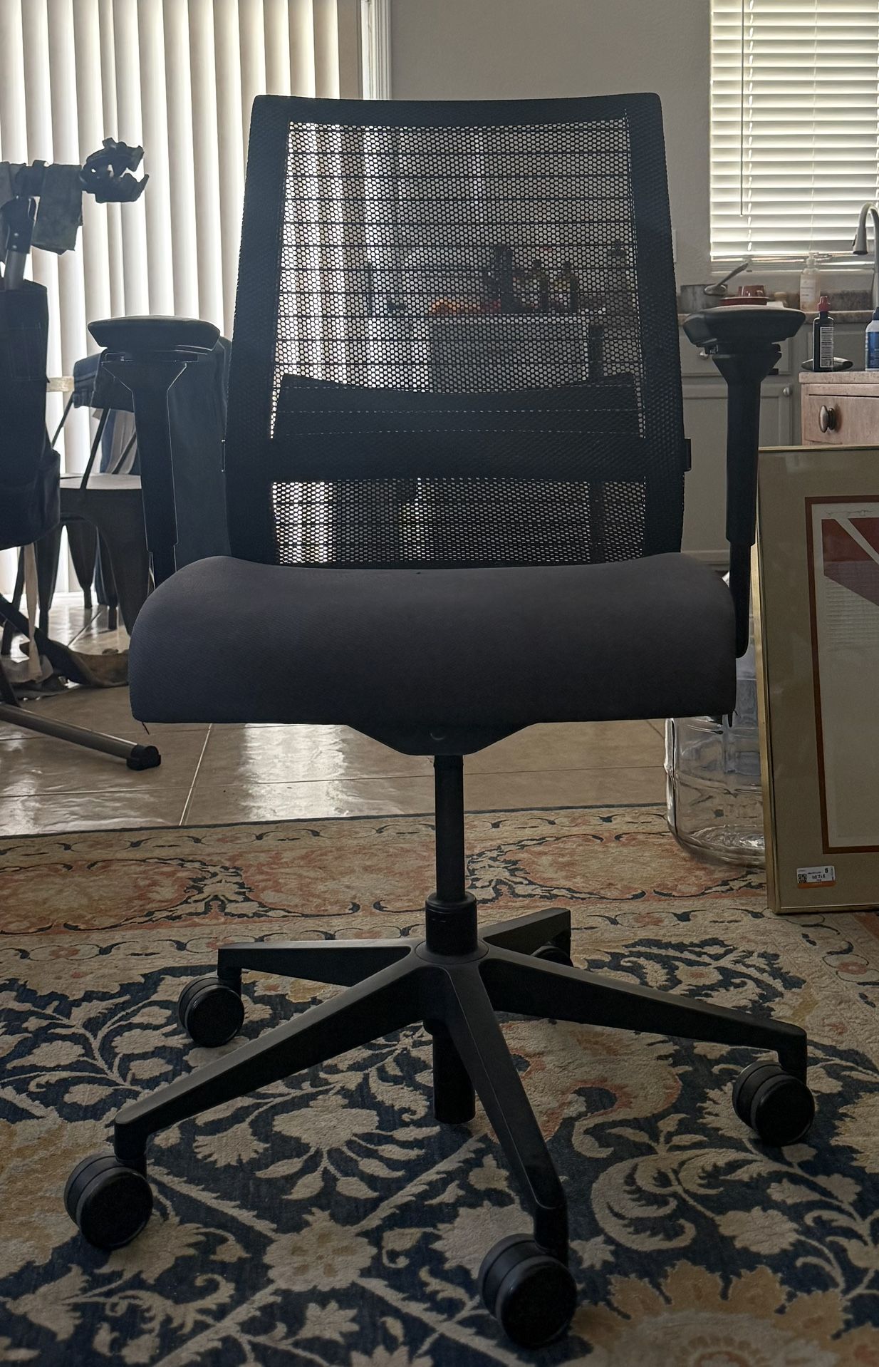 Black Steel Case Office Chair 