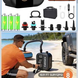 🔥Brand new 🔥 B1 Electric Paddle Board Pump,Rechargeable 10000mAh Cordless/12V DC 22 PSI High Pressure SUP Pump,Inflation & Deflation,Auto-Off for St