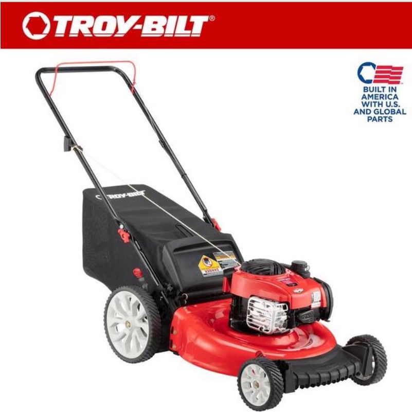 21 in. 140cc Briggs & Stratton Gas Push Lawn Mower with Rear bag and Mulching Kit Included