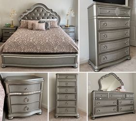 Silver King Size 6-piece Bedroom Set