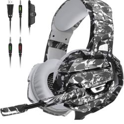 Onikuma K5 Camouflage Over the Ear Gaming Headsets