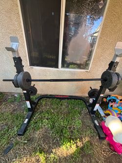 Weighted squat bench