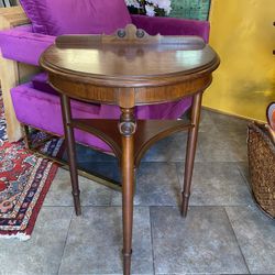Antique Half Moon Side Table 