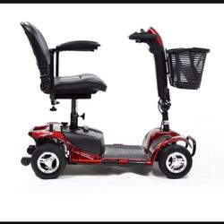 Equate Mobility 4-Wheel Motorized Power Scooter, Red