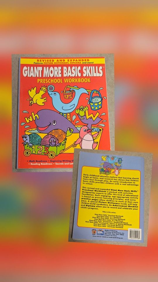 Giant More Basic Skills Preschool Workbook