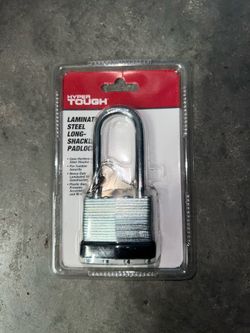 Hyper Tough Laminated Steel Long-Shackle Padlock